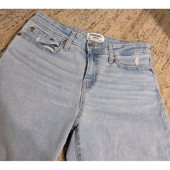 Levi's Denizen Mid Rise Boyfriend Jeans Distressed Raw Hem Denim Size 6 Pants - Picture 8 of 16